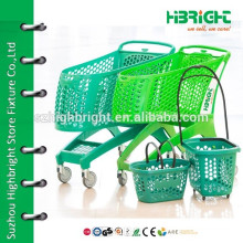 small simple portable folding shopping cart with accessories